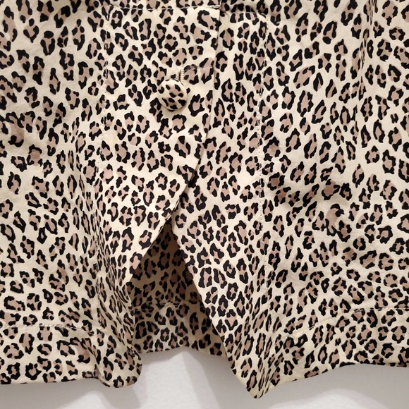 Vintage | S.L.B. Silk Leopard Boxy Top M - Picture 6 of 7